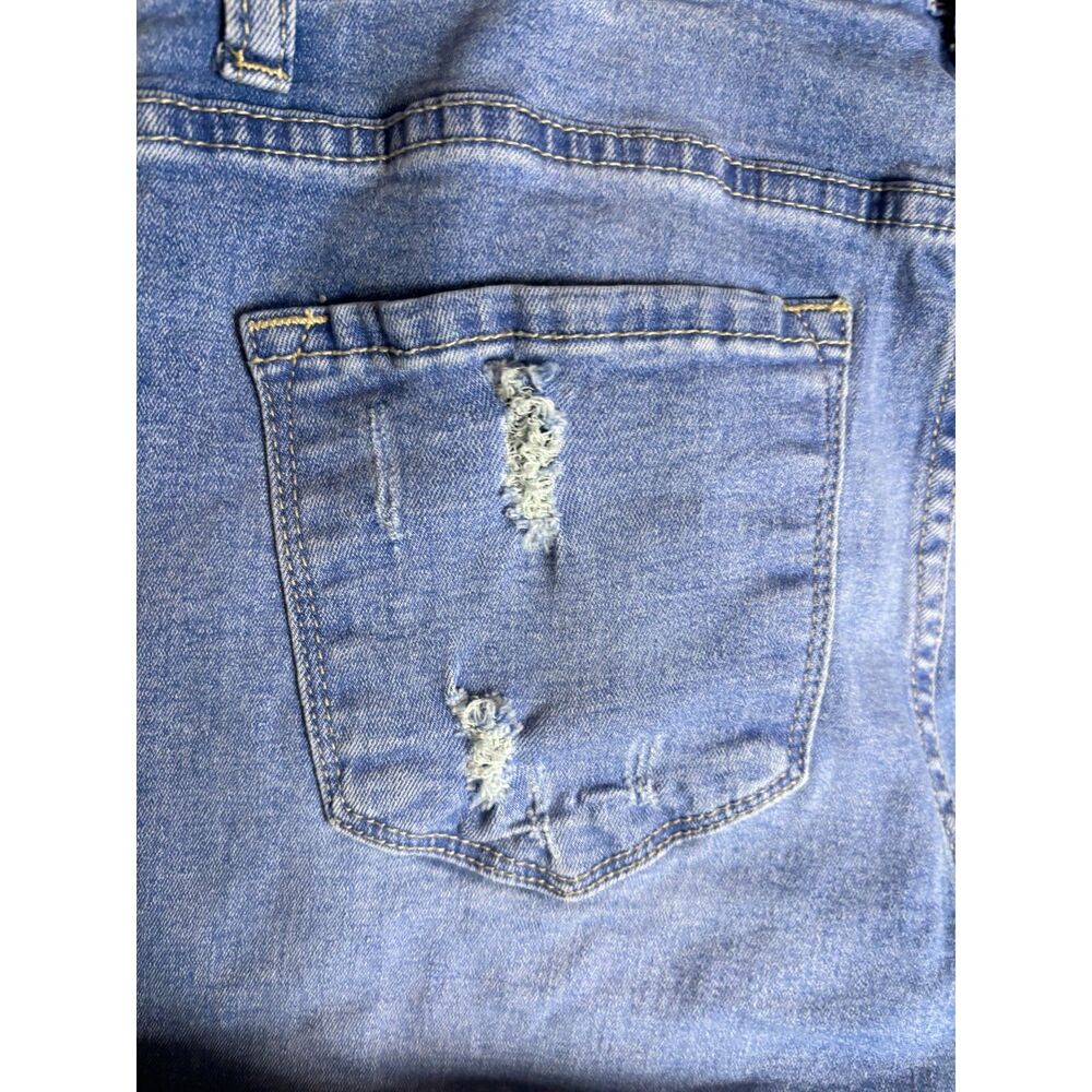 KanCan High Rise Shorts Blue Jean Denim Distressed Size 28 - Picture 9 of 9